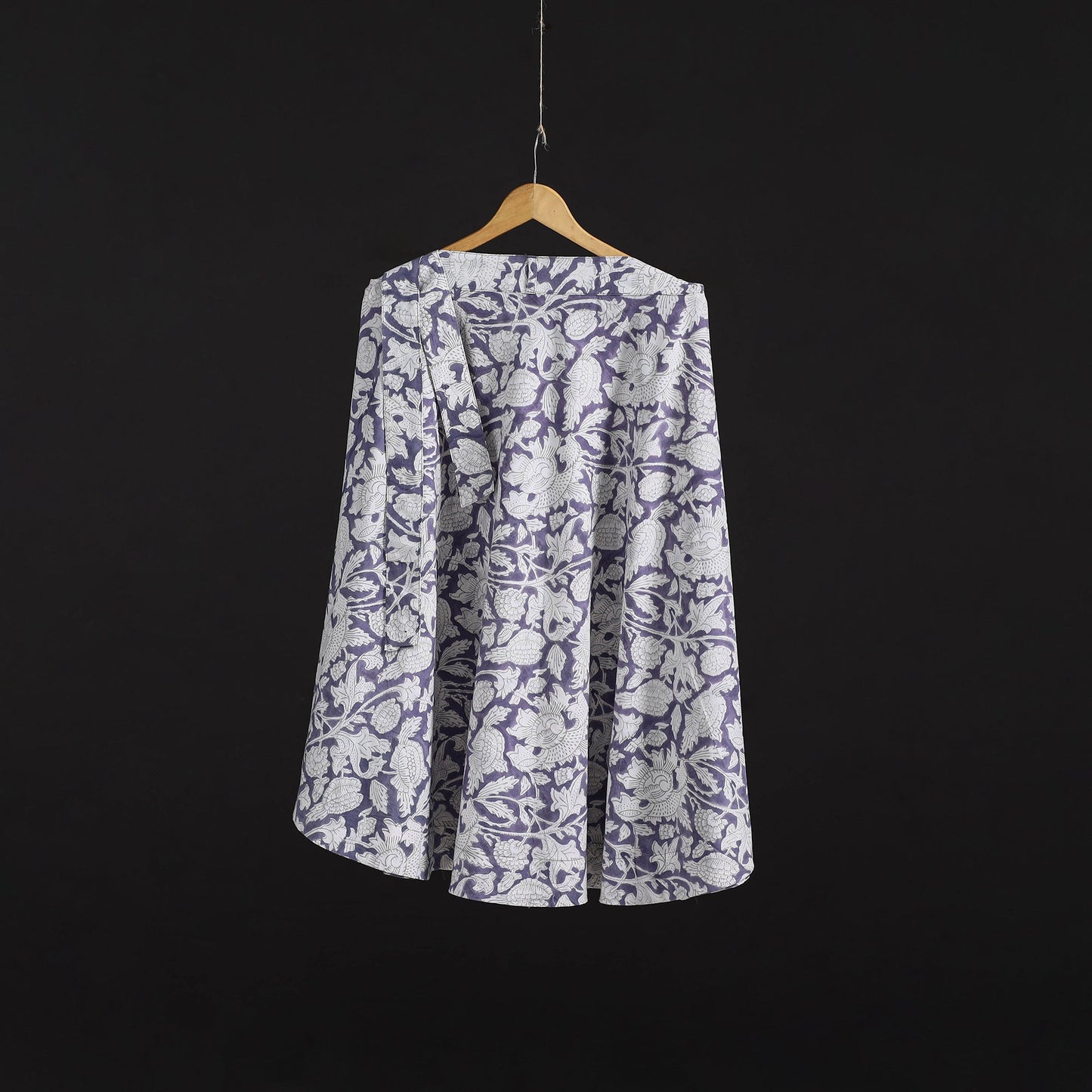 Sanganeri hand cotton wrap around skirt 44 - handcrafted