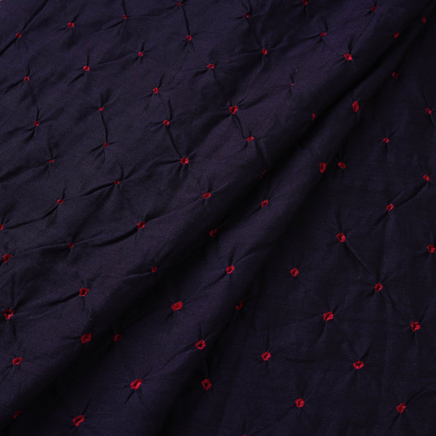 Silk tie-dye bandhani fabric with zari border 21