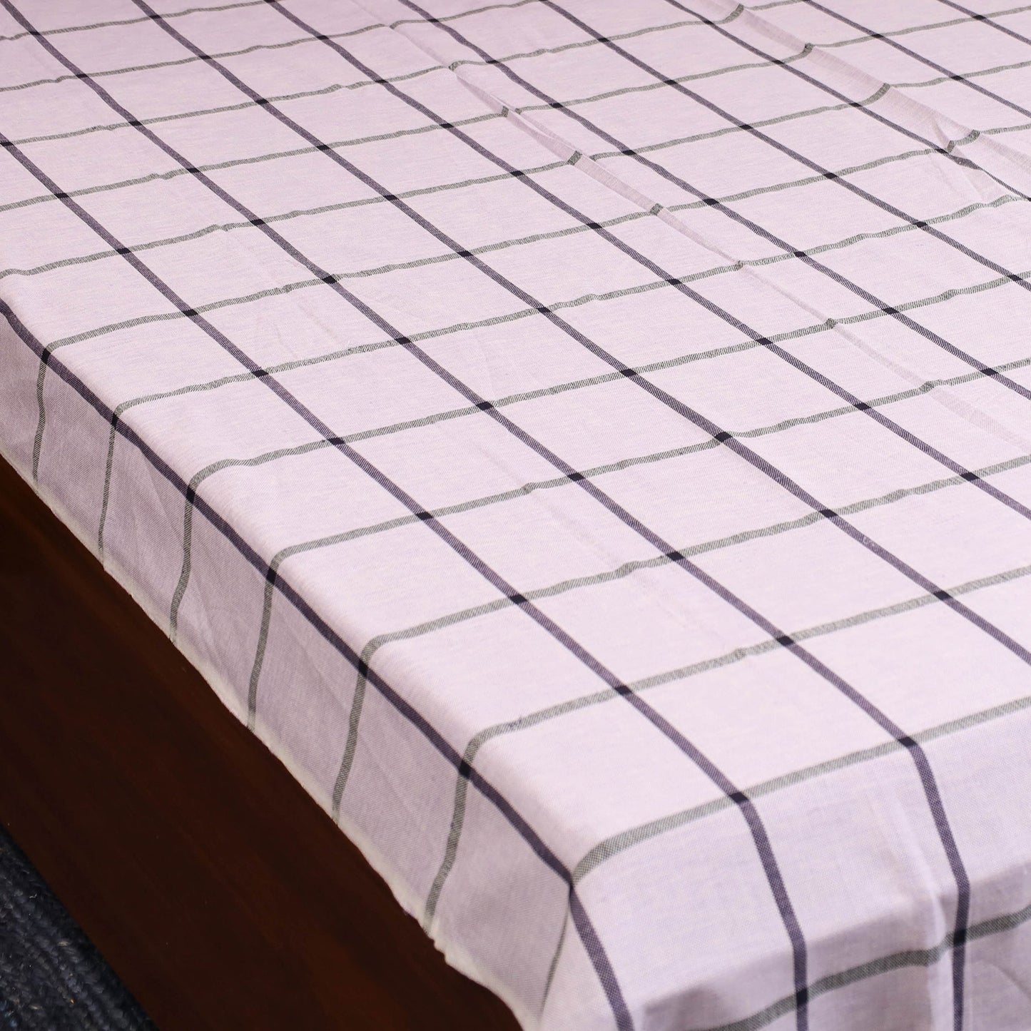 Purple - single handloom cotton bed sheet (90 x 60 in) 125