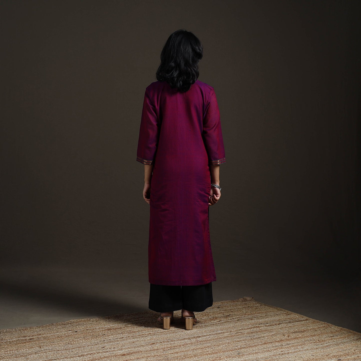 Straight cotton dharwad kurta for women 07 - handcrafted