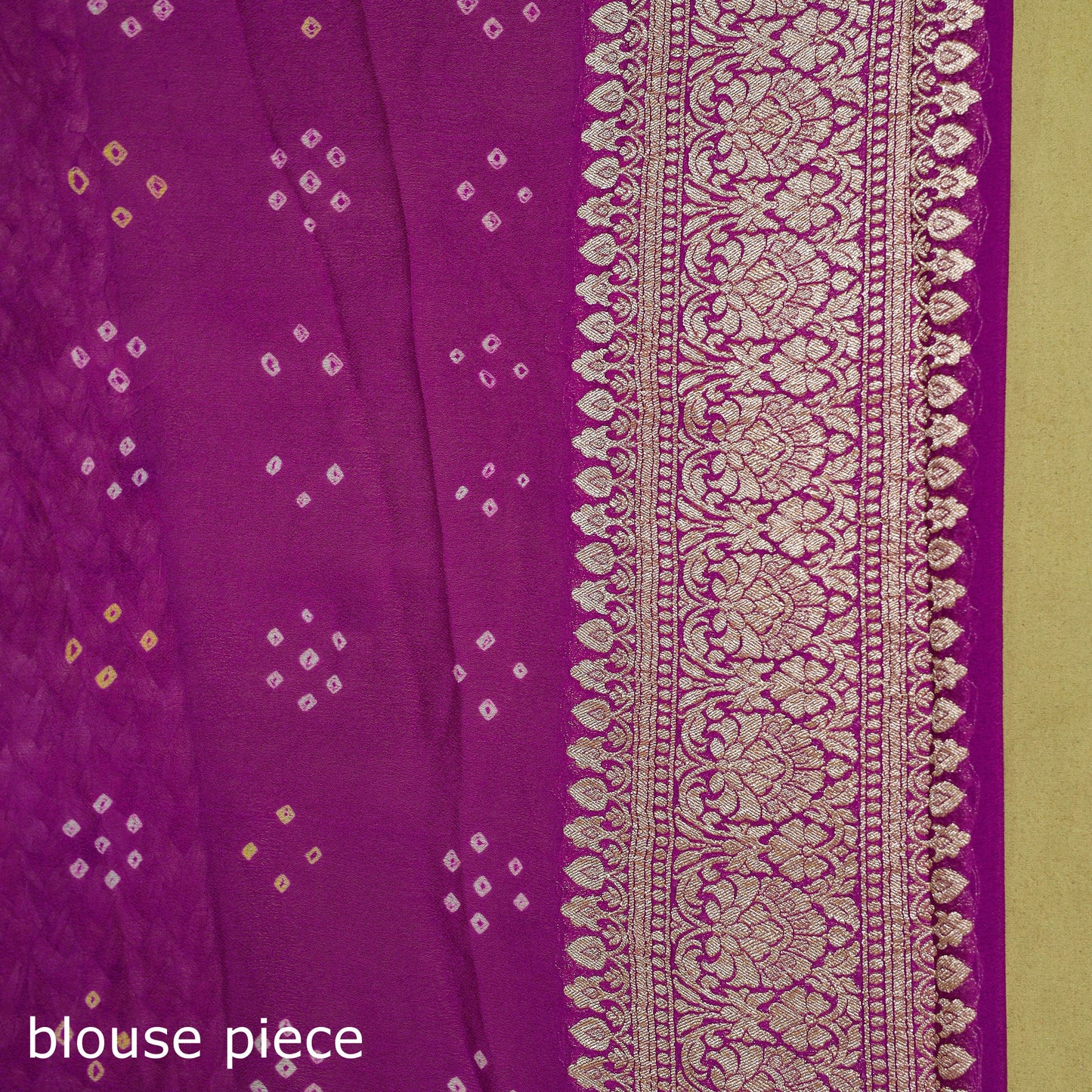 Purple - tie-dye georgette banarasi neem zari jaal kutch