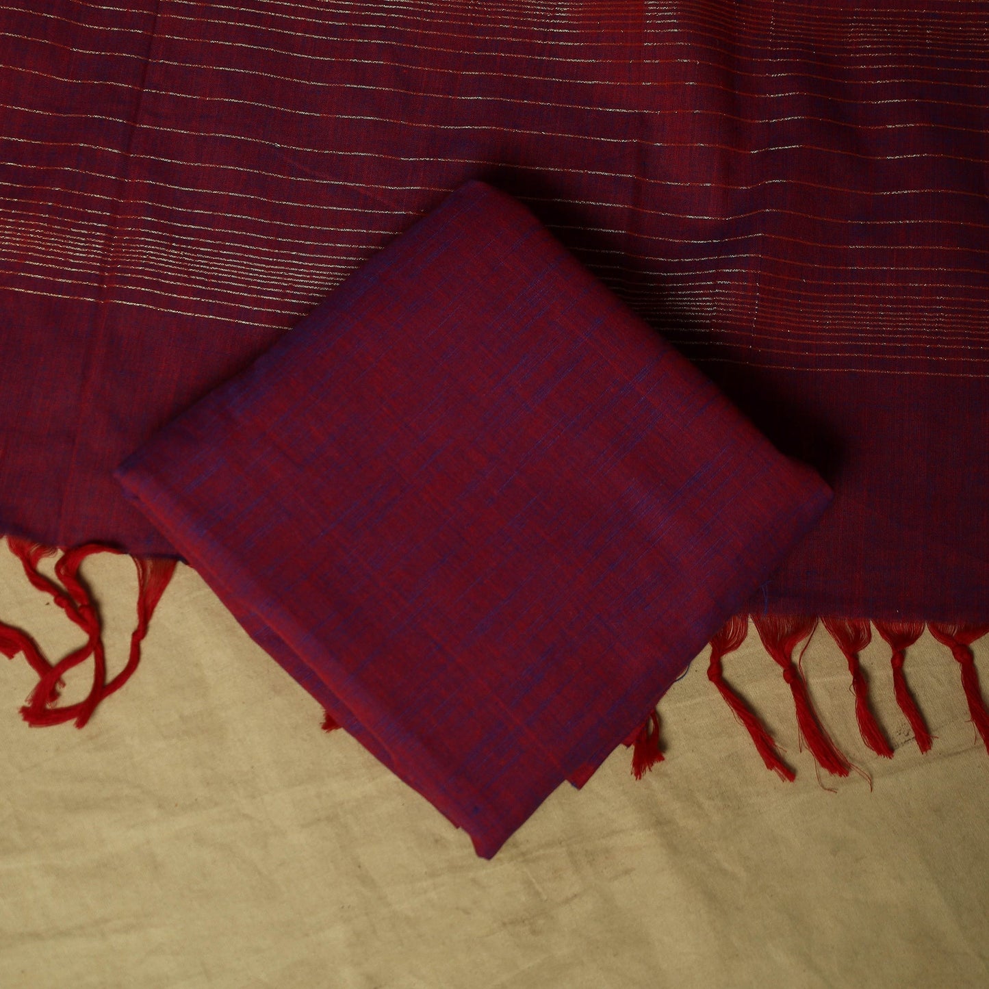 Zari buti jacquard cotton 3pc unstitched dress material 55