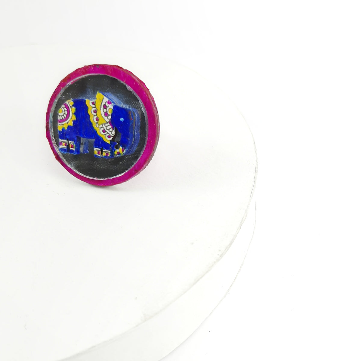madhubani wooden ring
