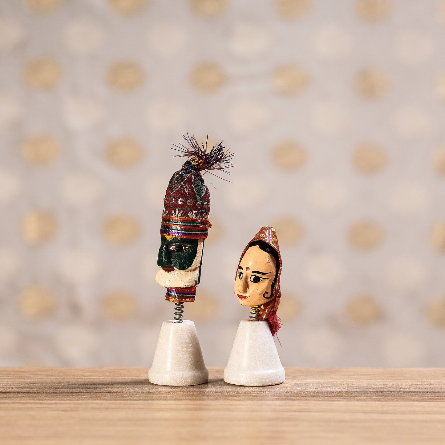 Rajasthani Bobble Head Handmade Puppet / Kathputli