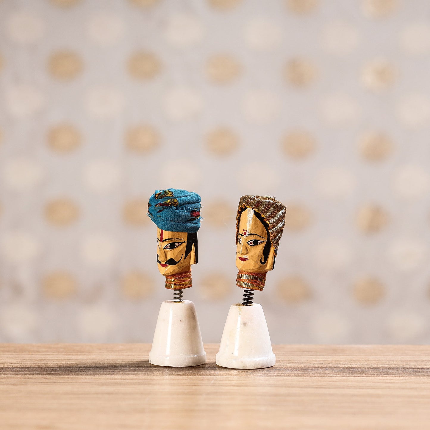 Rajasthani Bobble Head Handmade Puppet / Kathputli