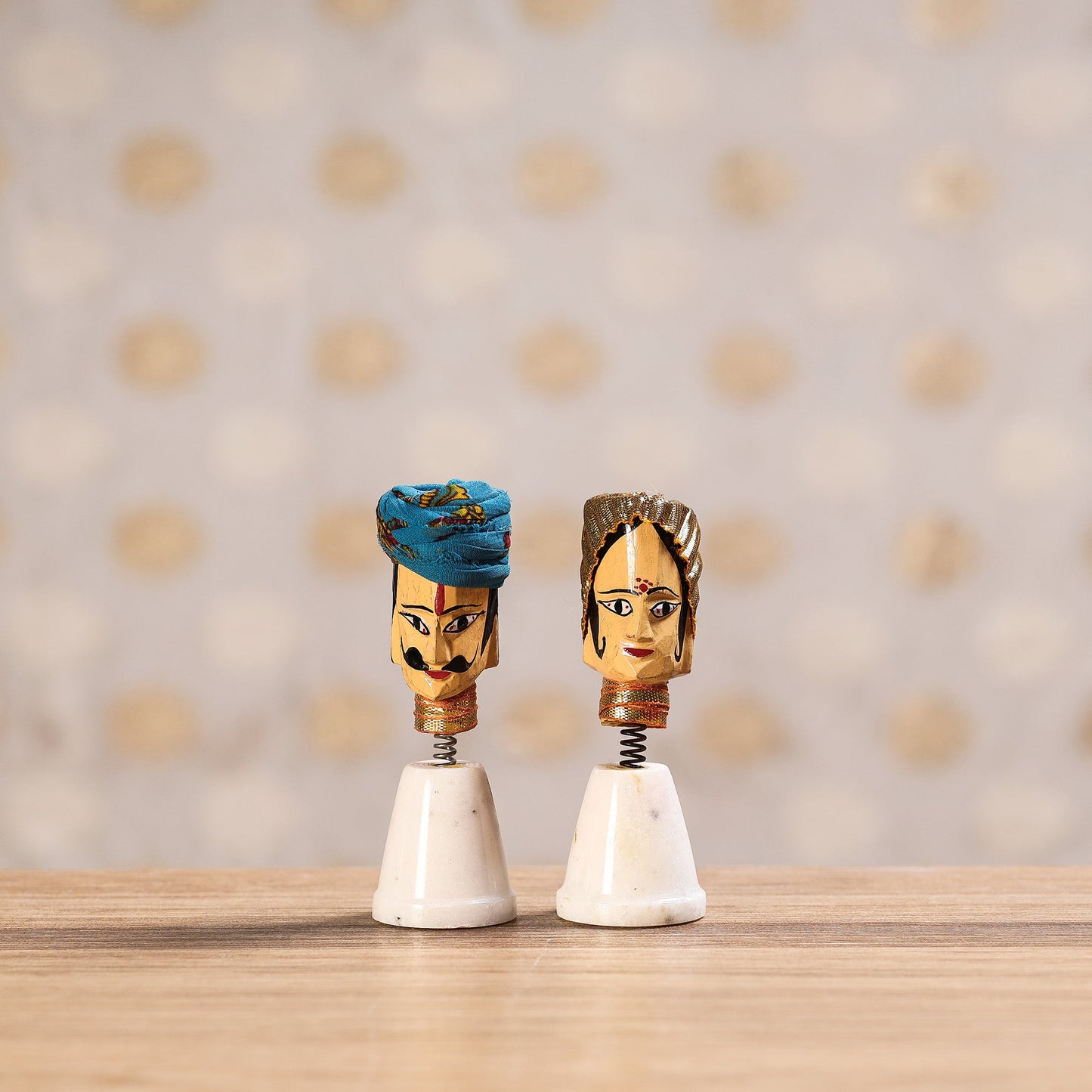 Rajasthani Bobble Head Handmade Puppet / Kathputli