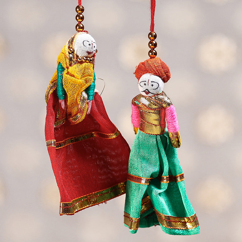 Rajasthani Couple Handmade Hanging / Kathputli