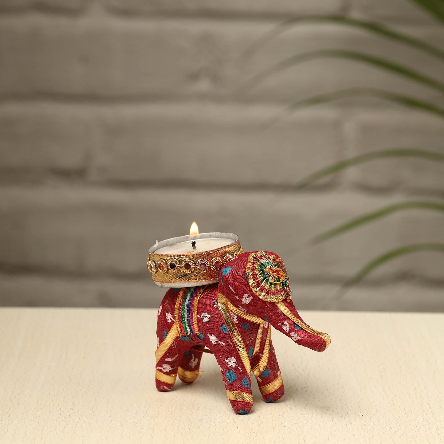 Rajasthani Elephant Handmade Tealight Candle Holder