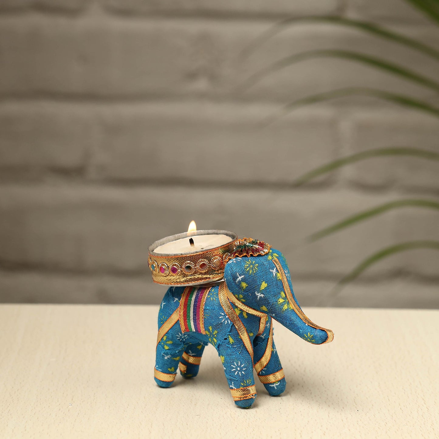 Rajasthani Elephant Handmade Tealight Candle Holder