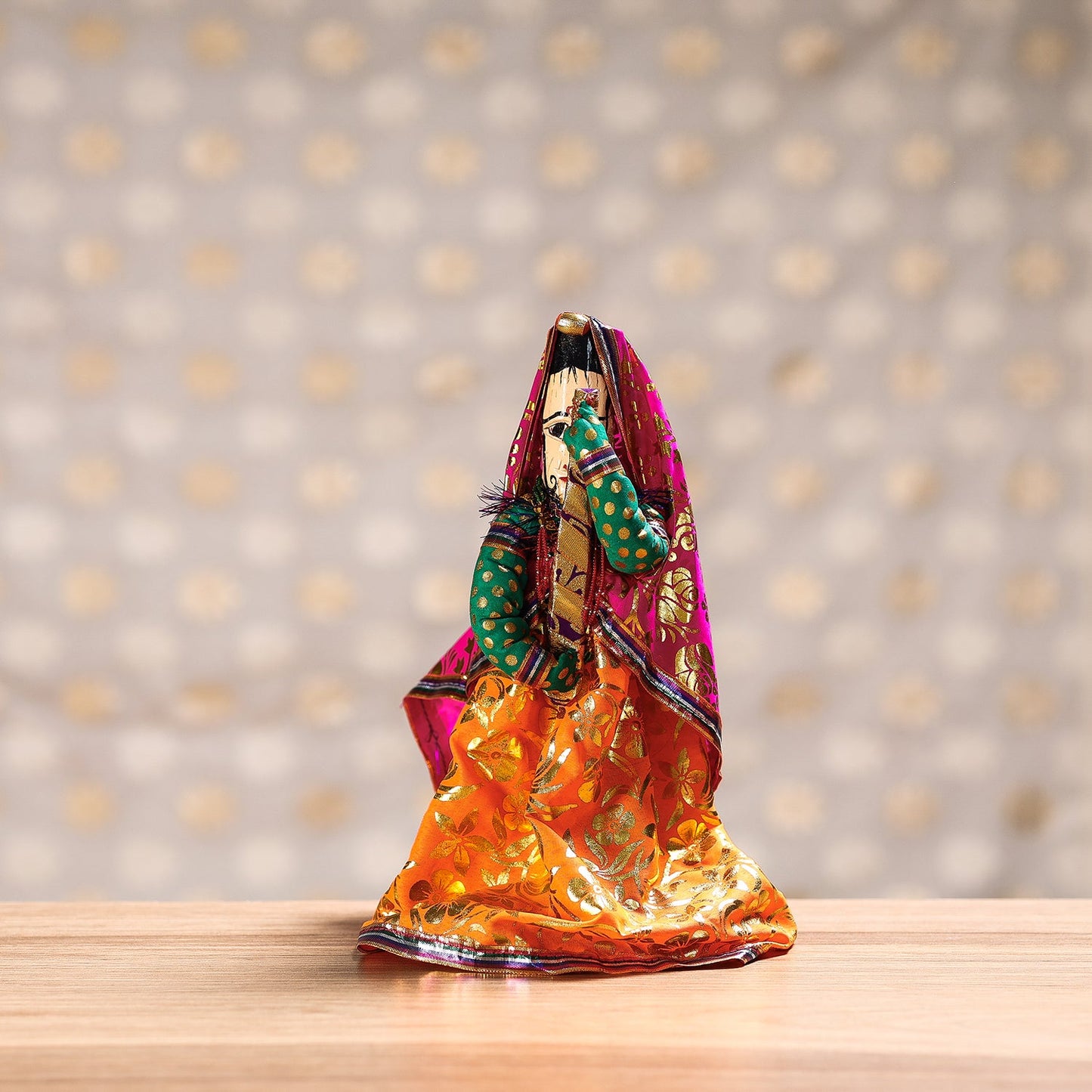 Rajasthani Couple Handmade Puppet / Kathputli Decor Item
