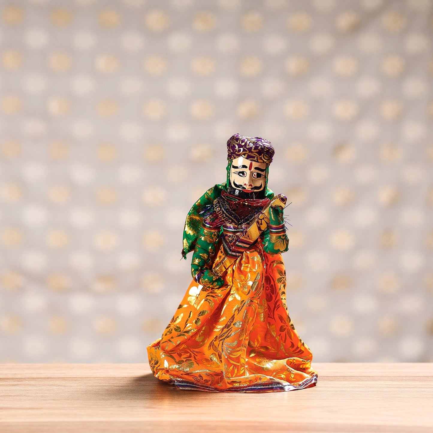 Rajasthani Couple Handmade Puppet / Kathputli Decor Item