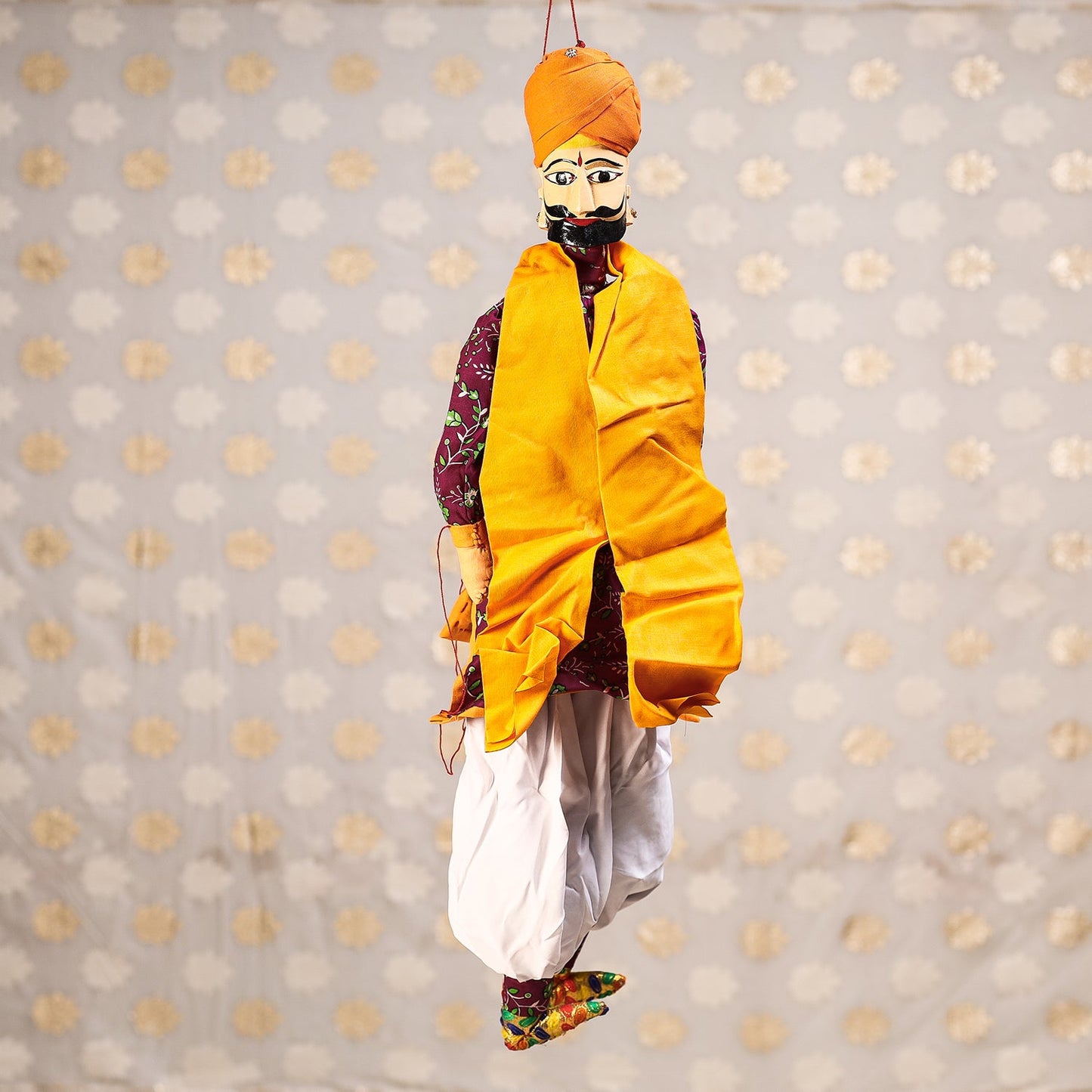 Rajasthani Dancing men Handmade Puppet / Kathputli