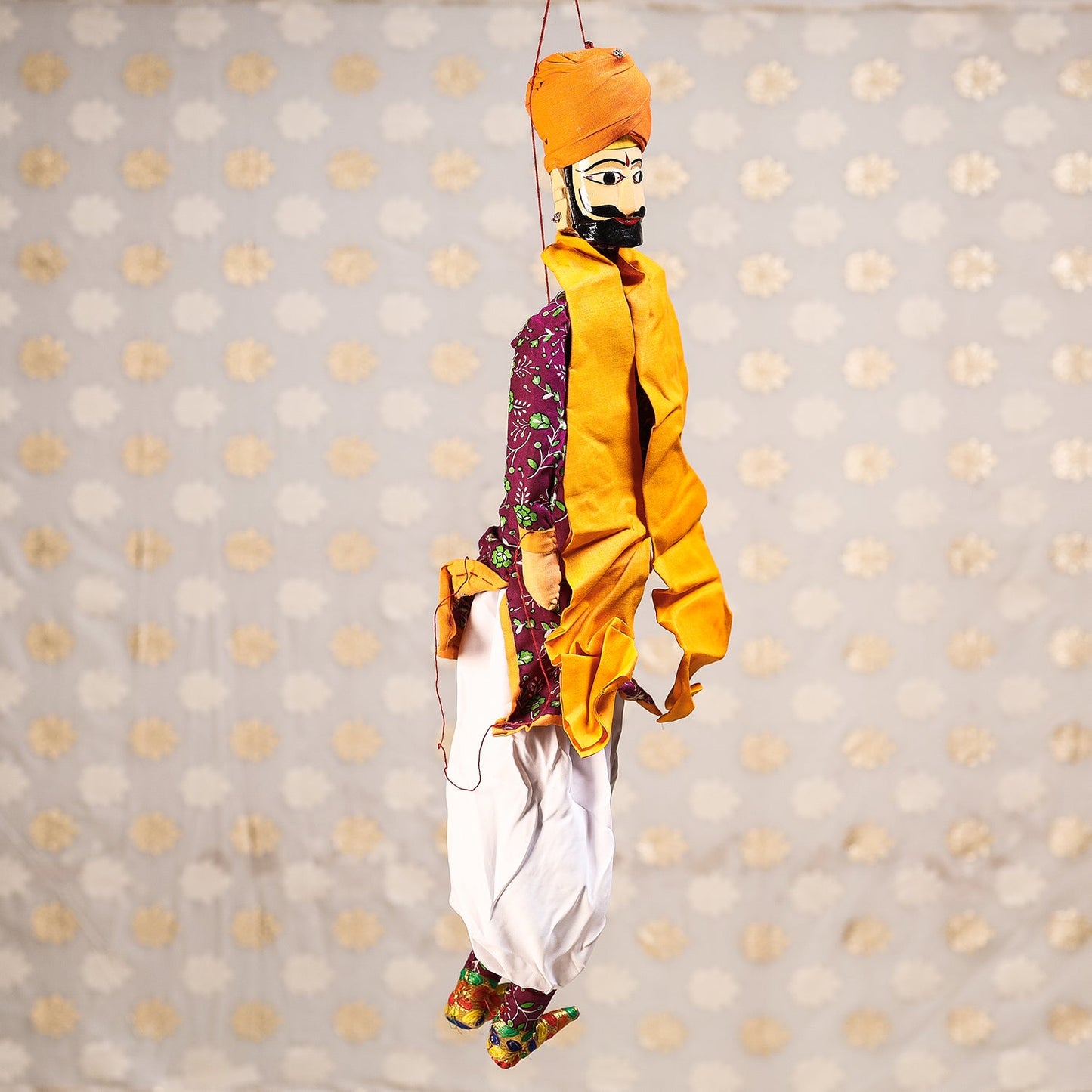 Rajasthani Dancing men Handmade Puppet / Kathputli