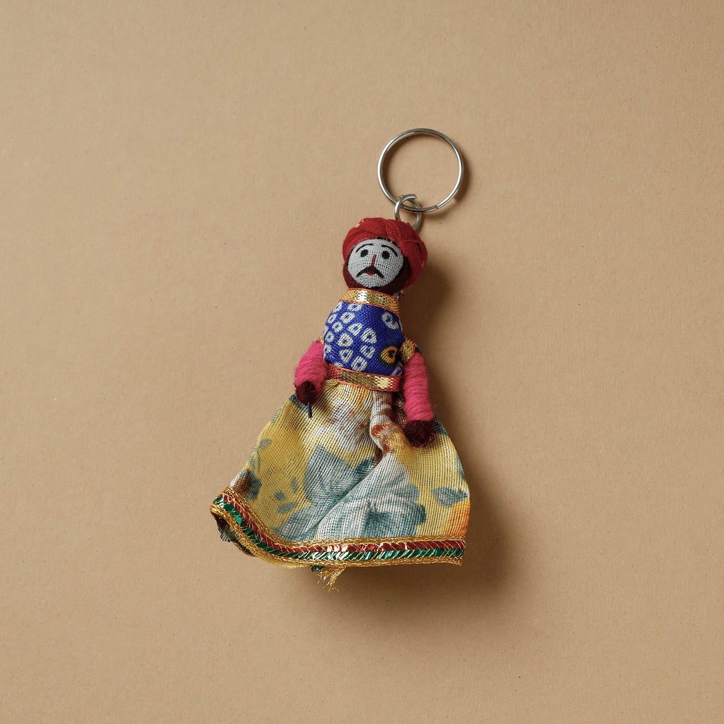 Rajasthani Puppet Couple Handmade Keychain (Set of 2)