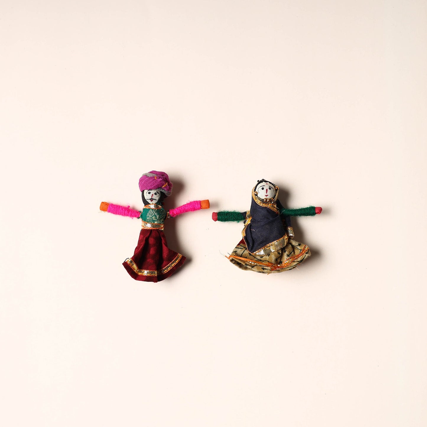 Rajasthani Puppet Couple Handmade Magnet