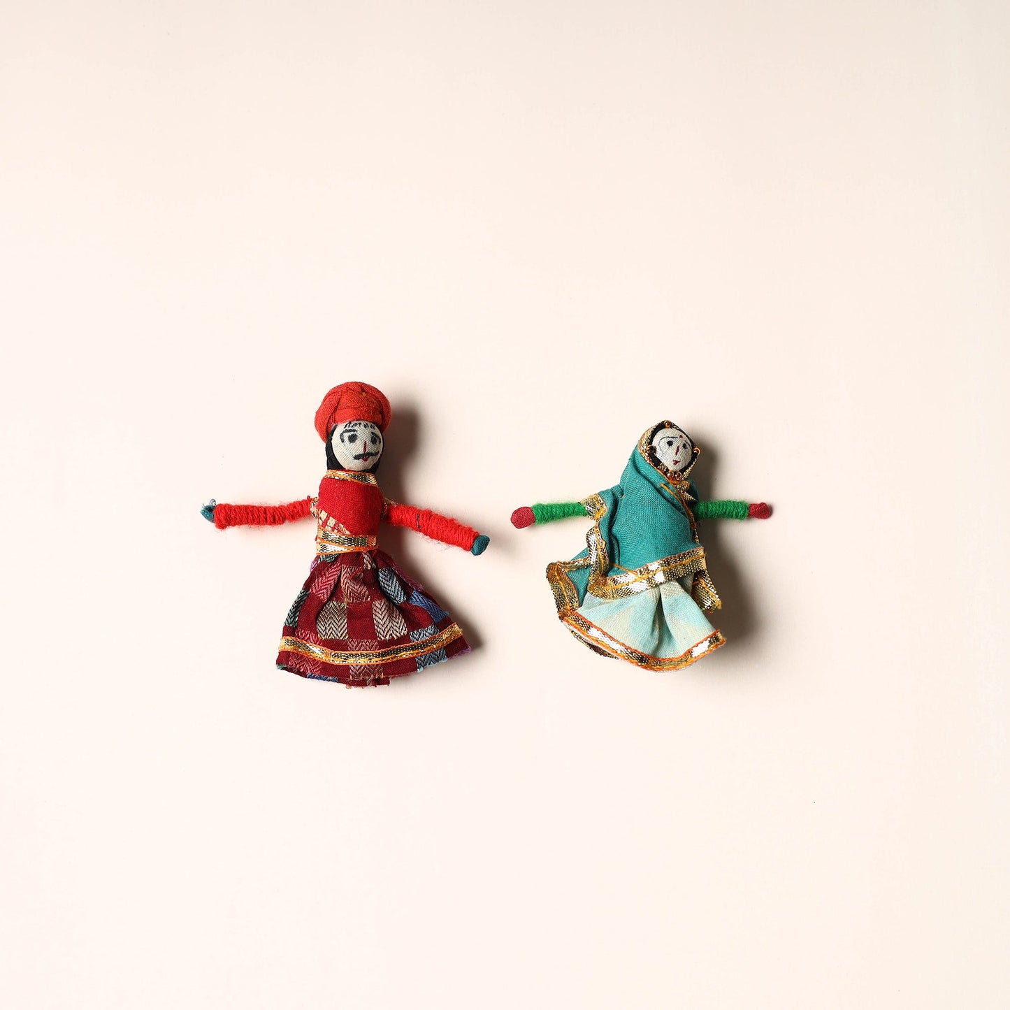Rajasthani Puppet Couple Handmade Magnet