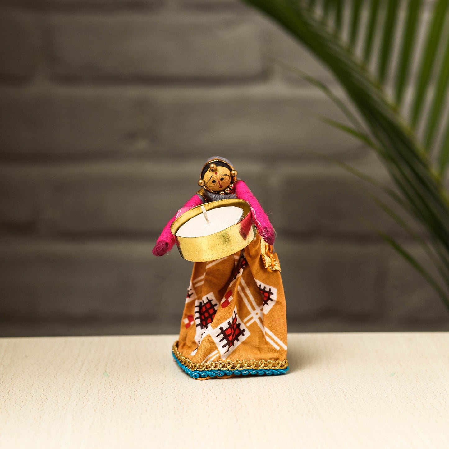 Rajasthani Puppet Couple Handmade Tealight Candle Holders