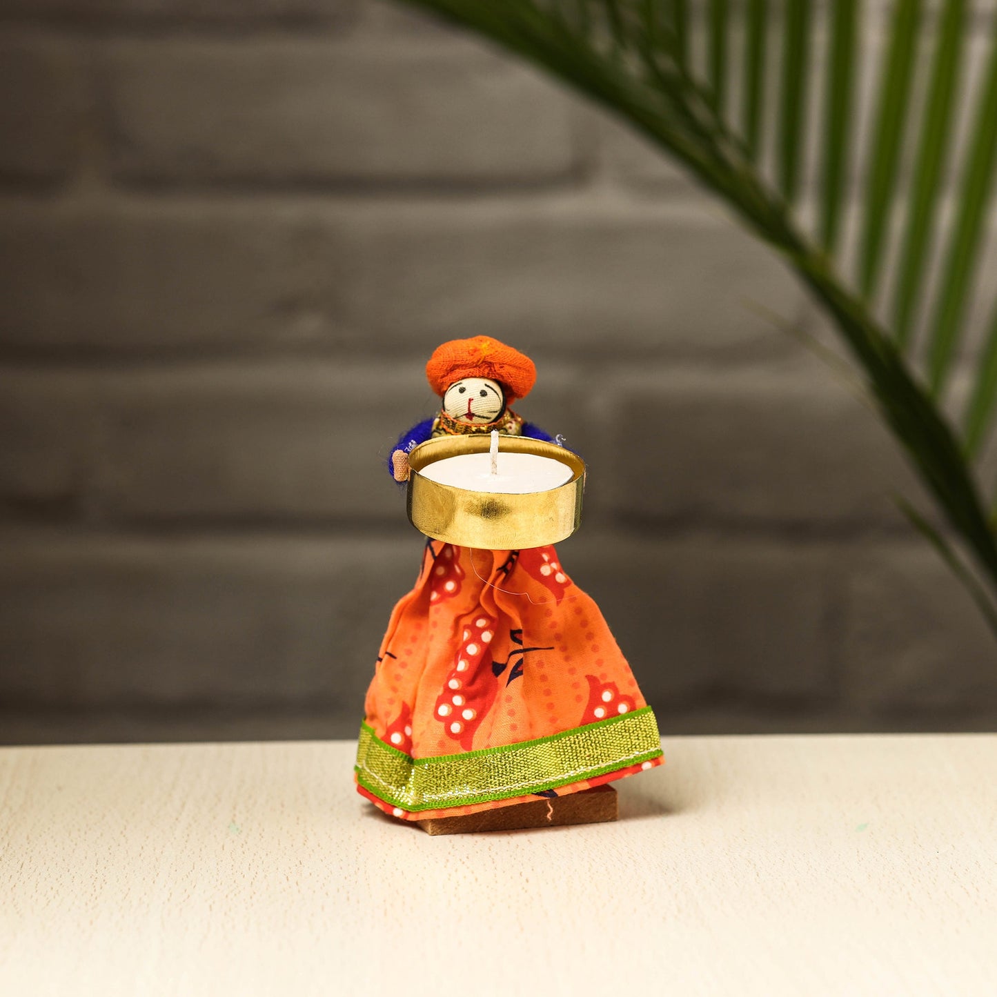 Rajasthani Puppet Couple Handmade Tealight Candle Holders