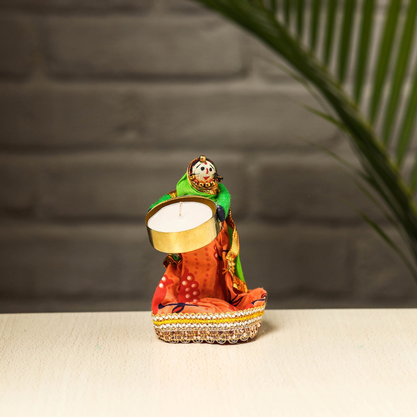 Rajasthani Puppet Couple Handmade Tealight Candle Holders
