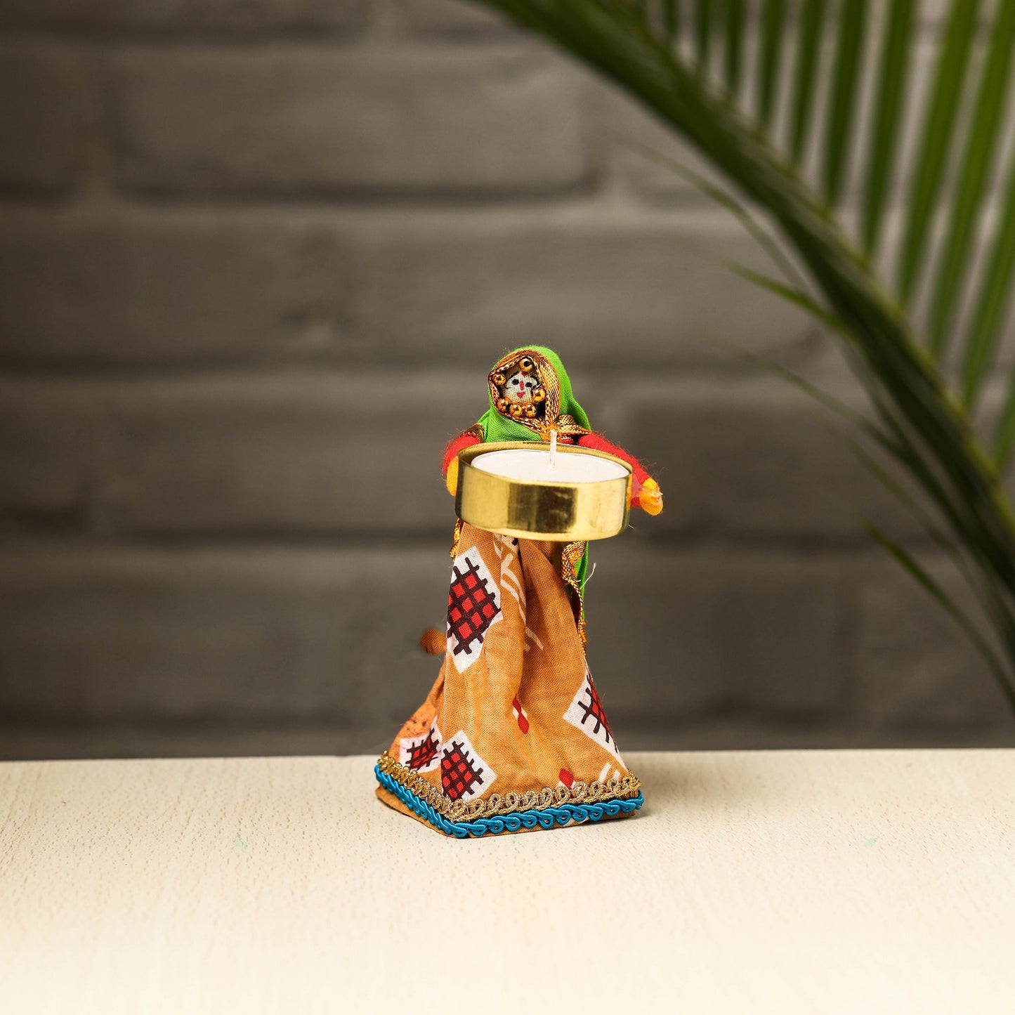 Rajasthani Puppet Couple Handmade Tealight Candle Holders