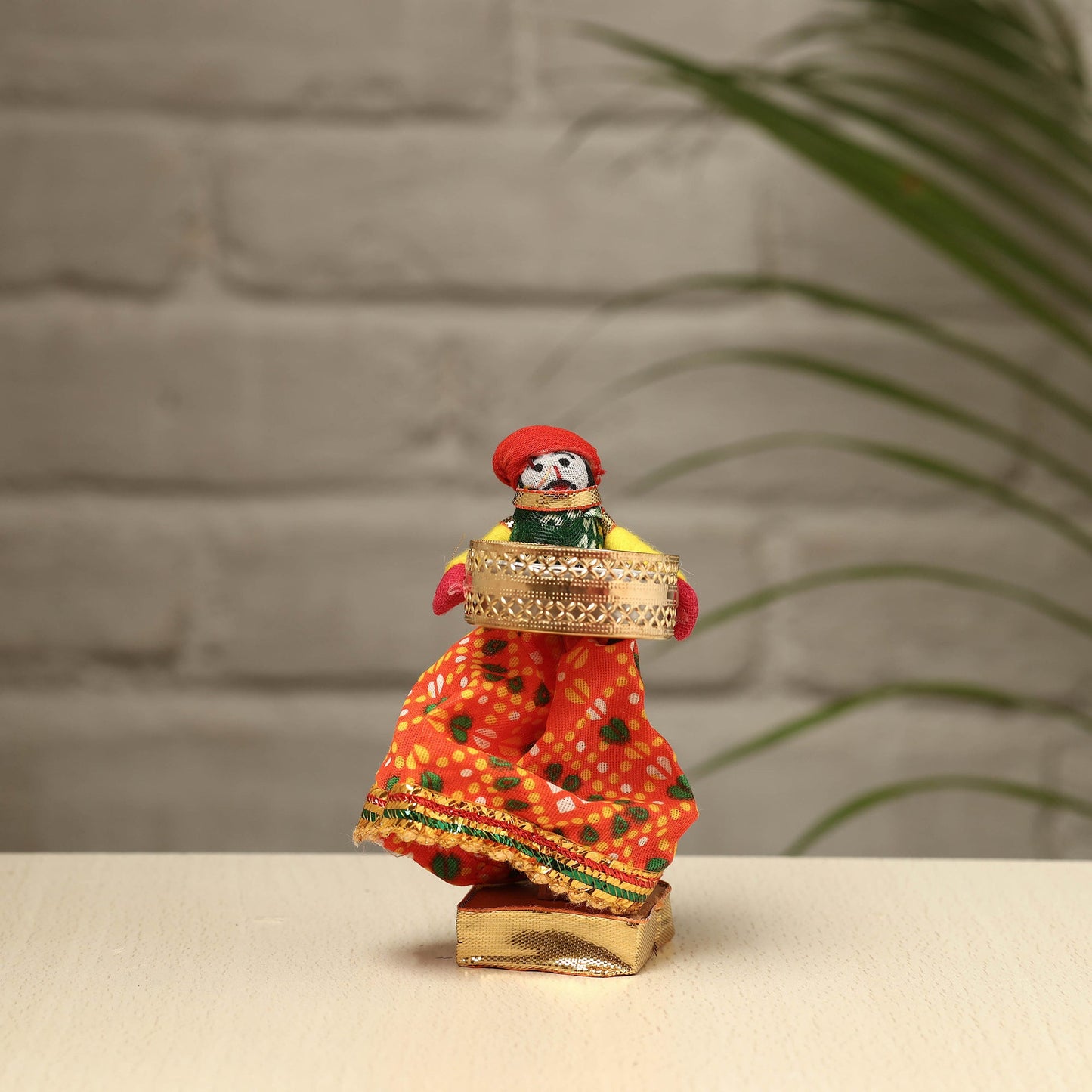 Rajasthani Puppet Couple Handmade Tealight Candle Holders (Set of 2)