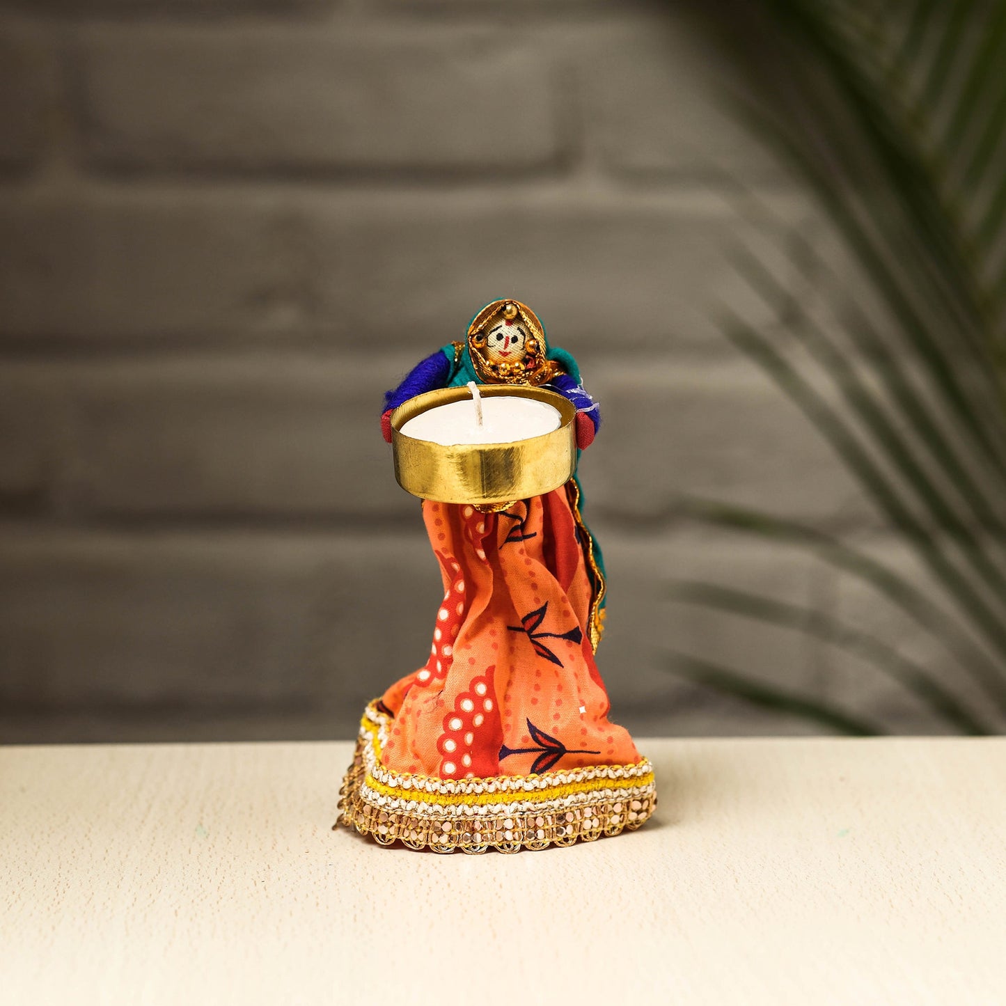 Rajasthani Puppet Couple Handmade Tealight Candle Holders