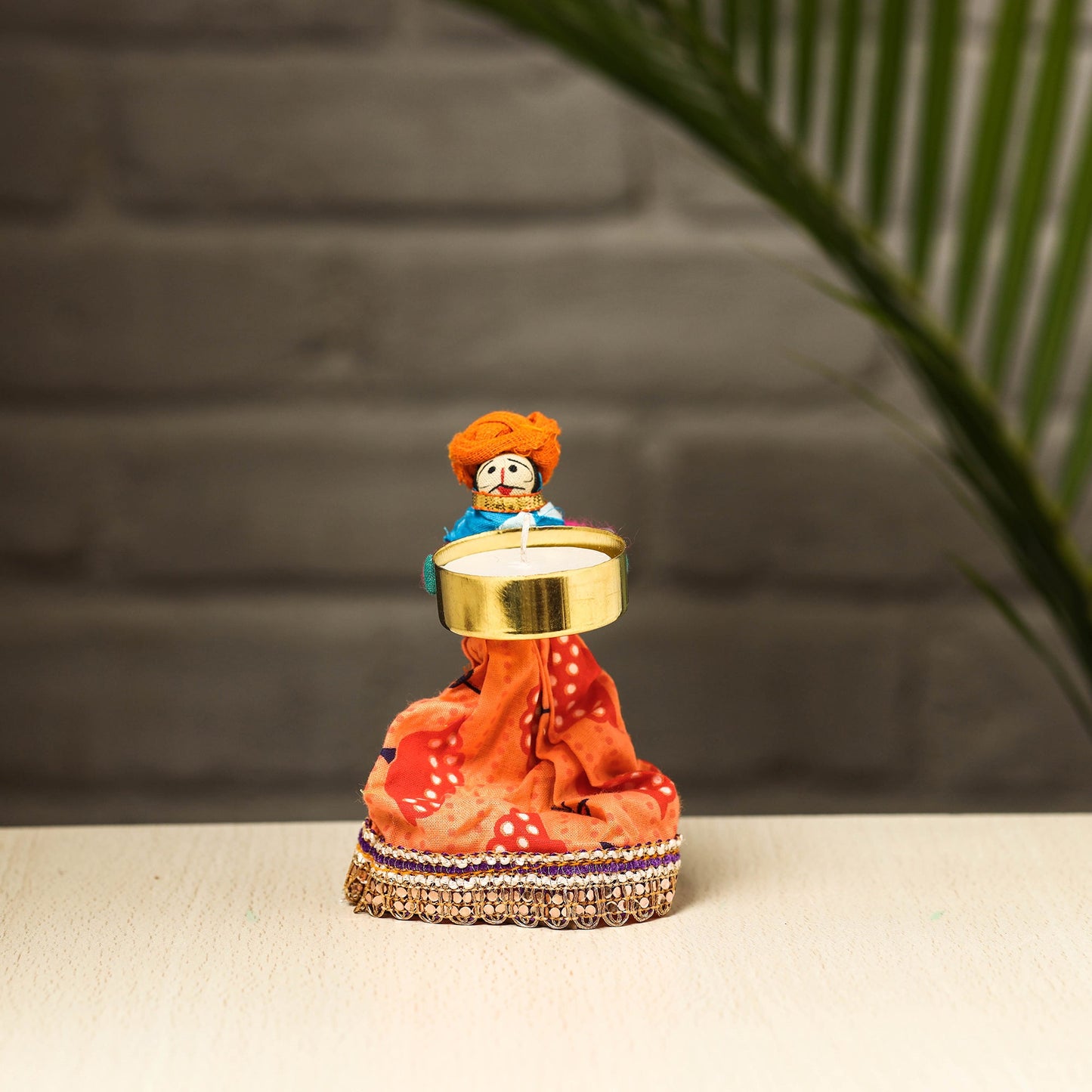 Rajasthani Puppet Couple Handmade Tealight Candle Holders