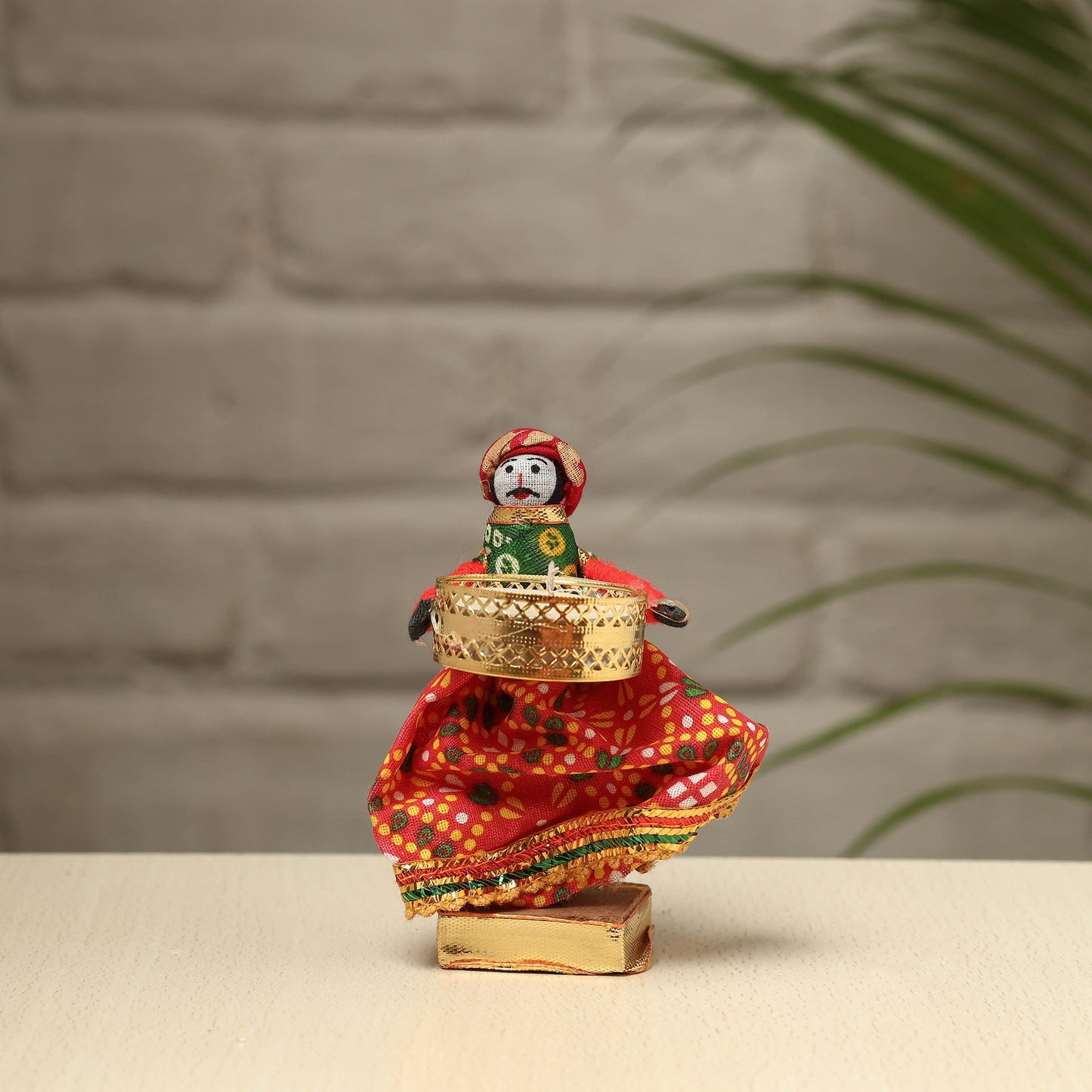 Rajasthani Puppet Couple Handmade Tealight Candle Holders (Set of 2)
