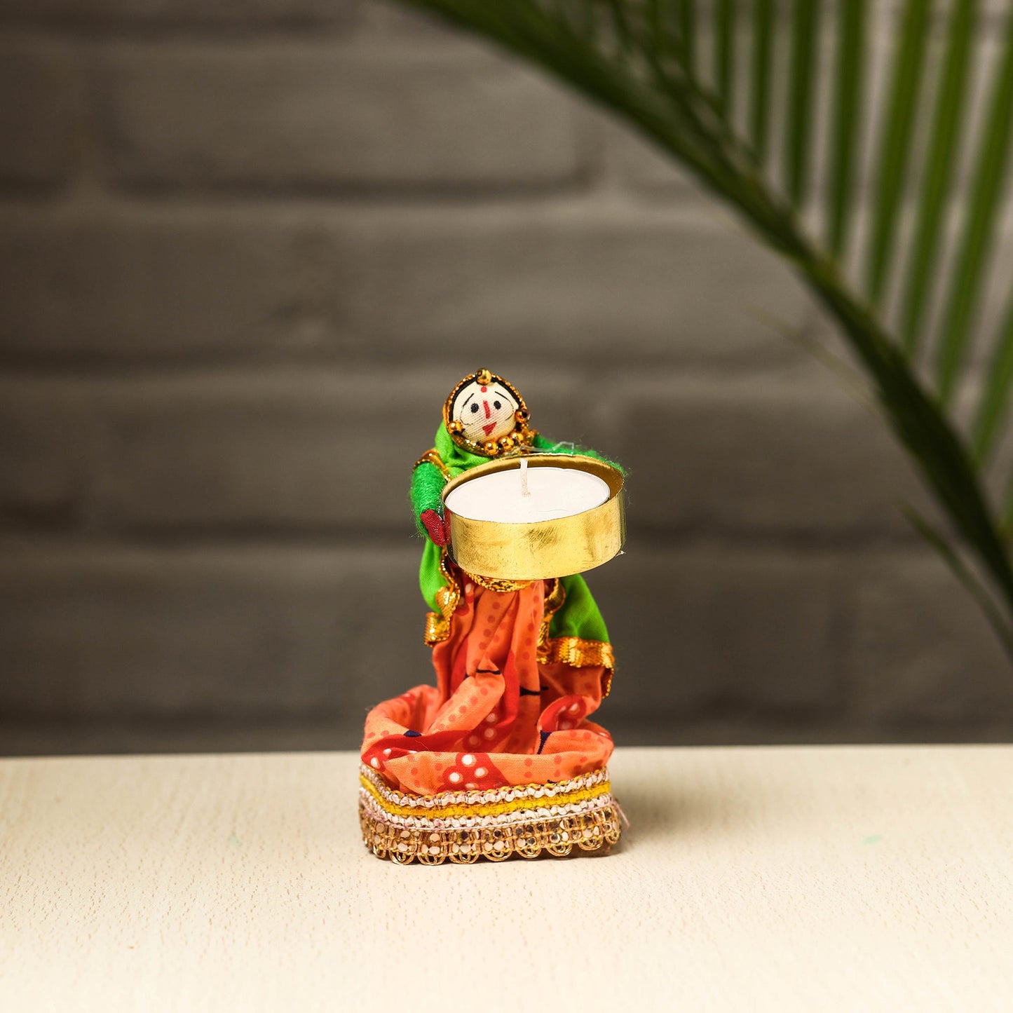 Rajasthani Puppet Couple Handmade Tealight Candle Holders