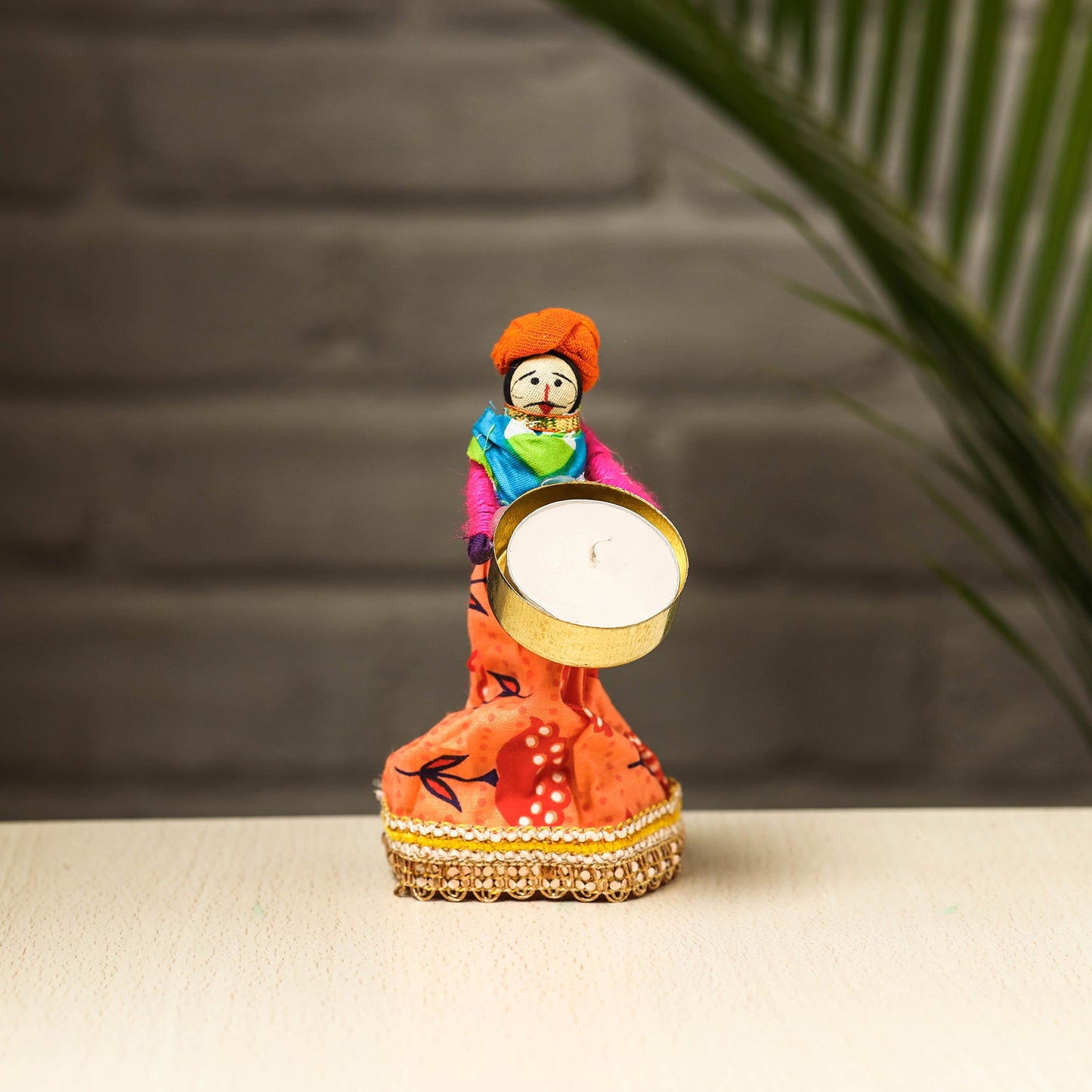 Rajasthani Puppet Couple Handmade Tealight Candle Holders