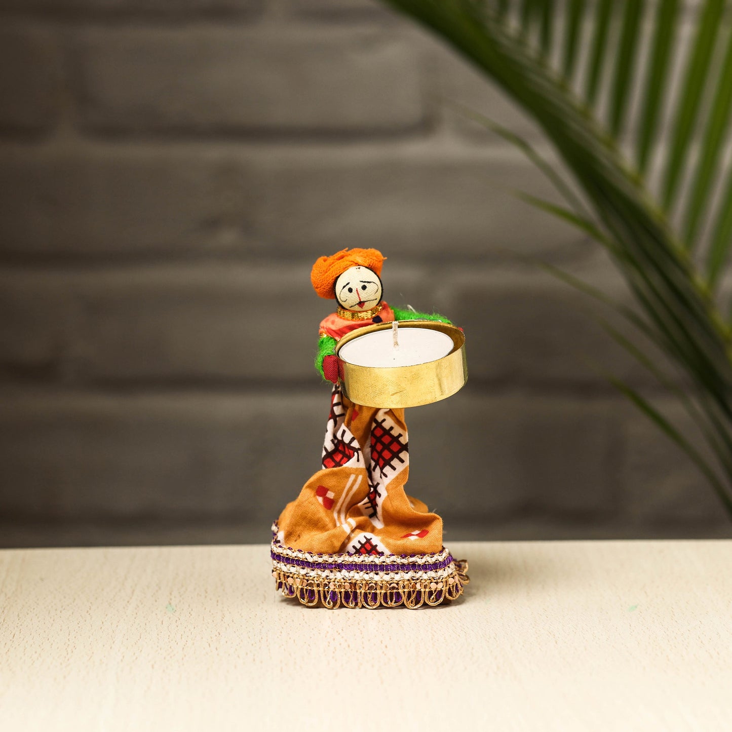 Rajasthani Puppet Couple Handmade Tealight Candle Holders
