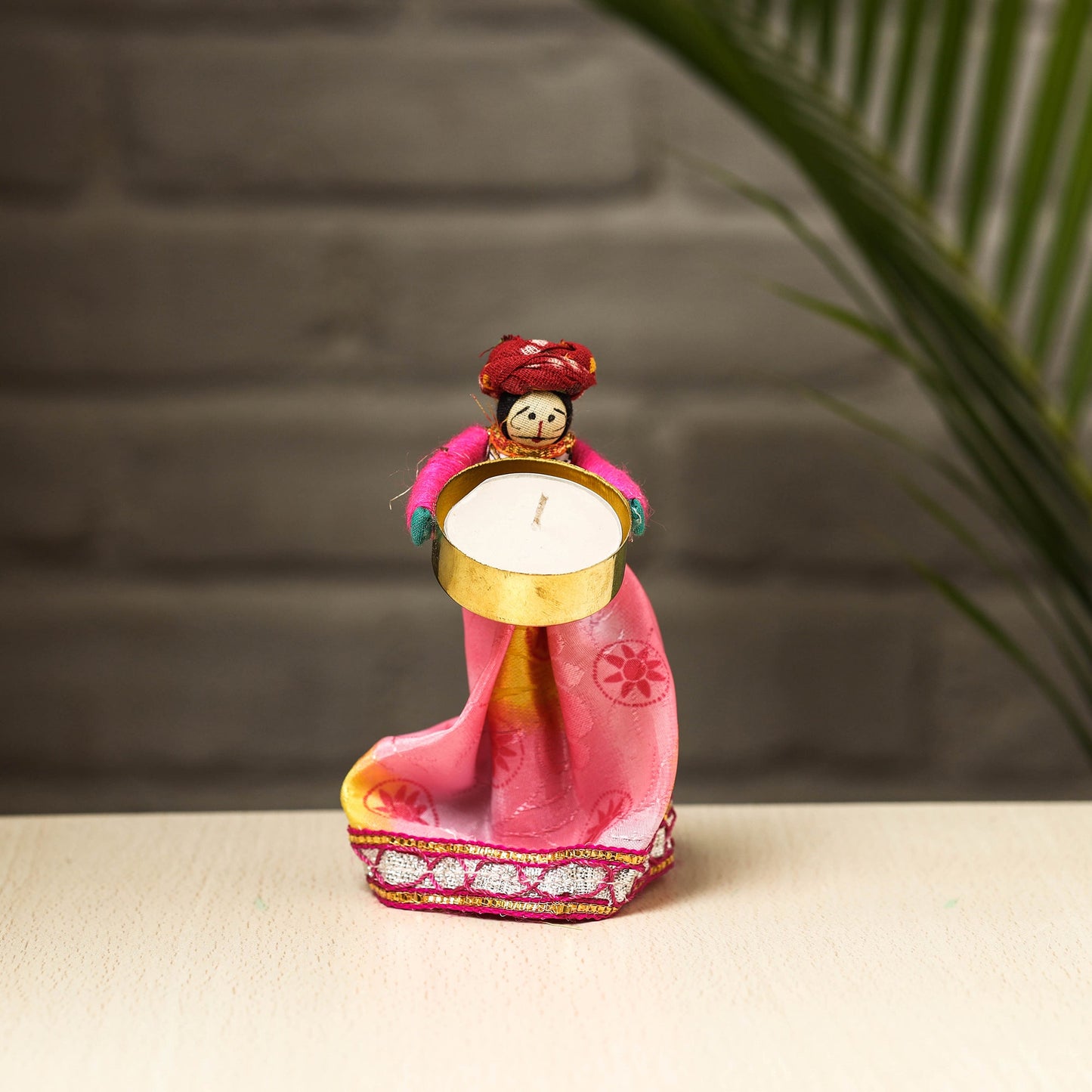 Rajasthani Puppet Couple Handmade Tealight Candle Holders