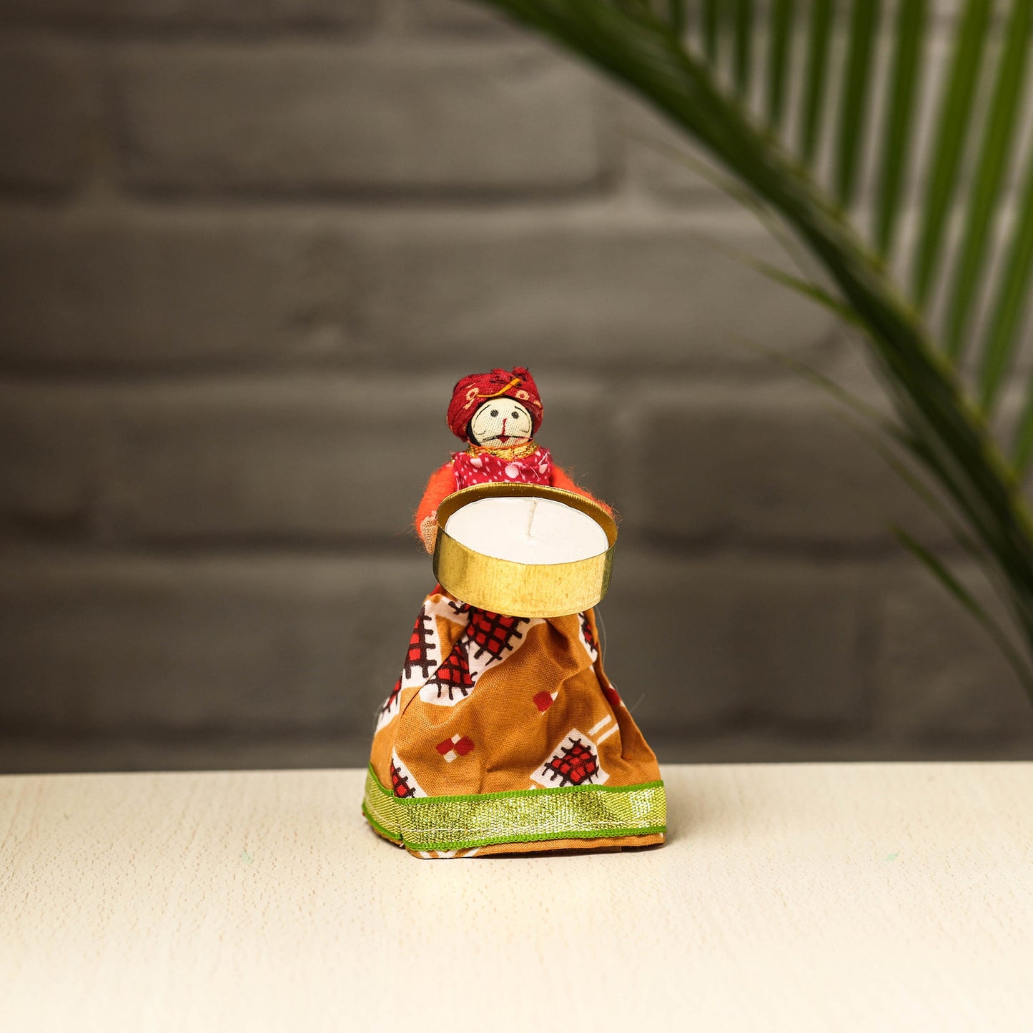 Rajasthani Puppet Couple Handmade Tealight Candle Holders