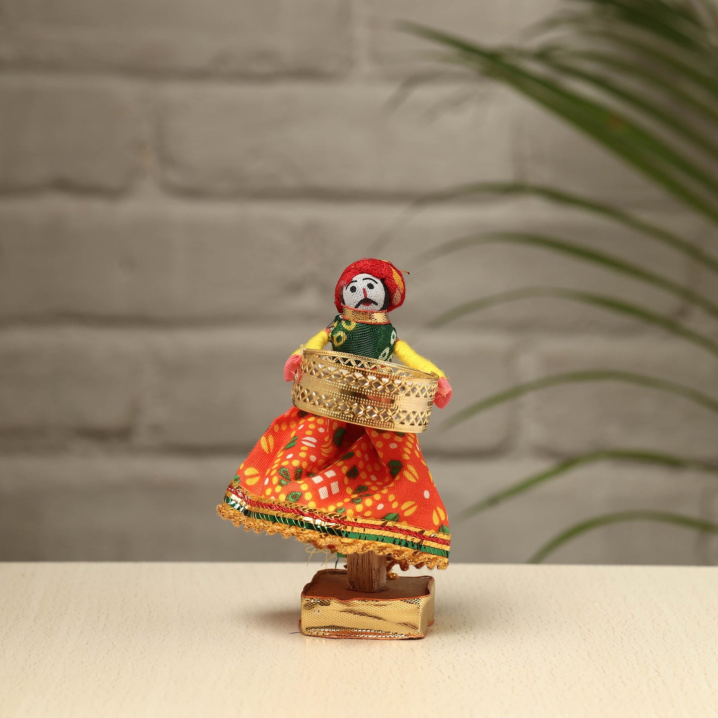 Rajasthani Puppet Couple Handmade Tealight Candle Holders (Set of 2)