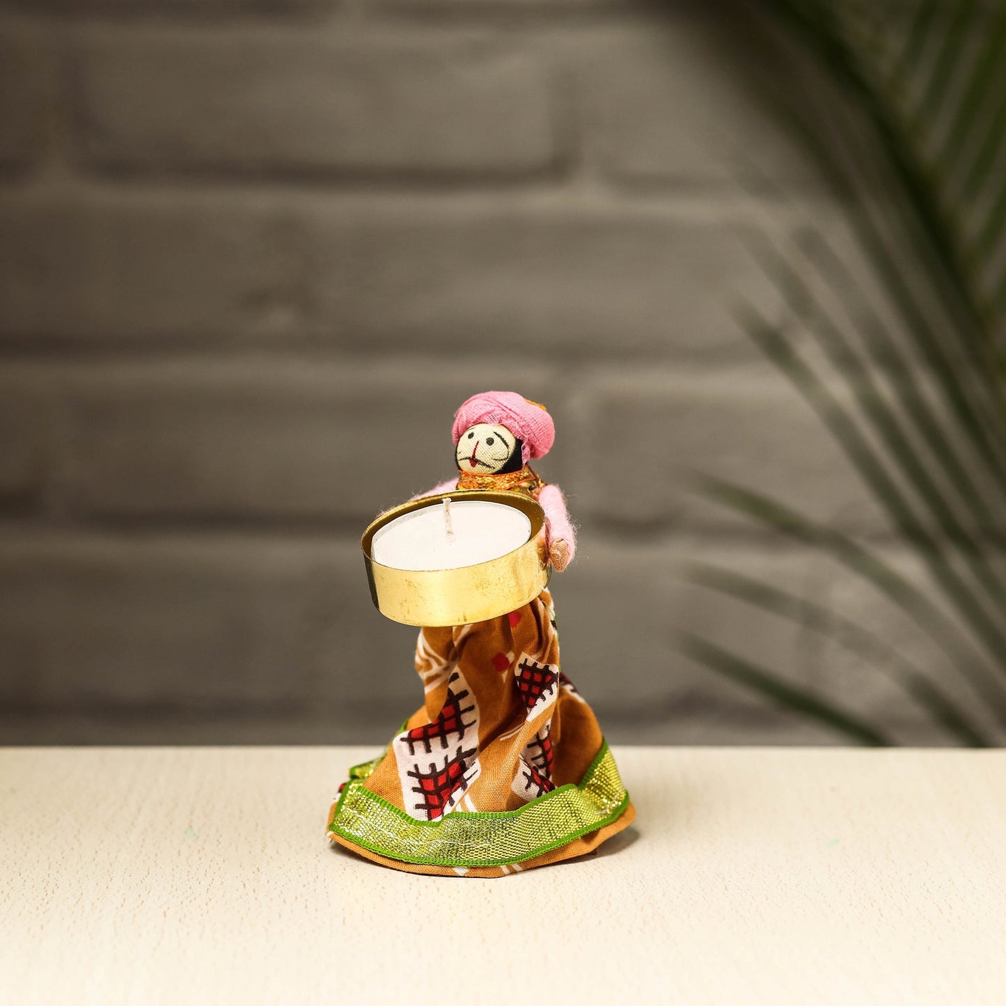 Rajasthani Puppet Couple Handmade Tealight Candle Holders