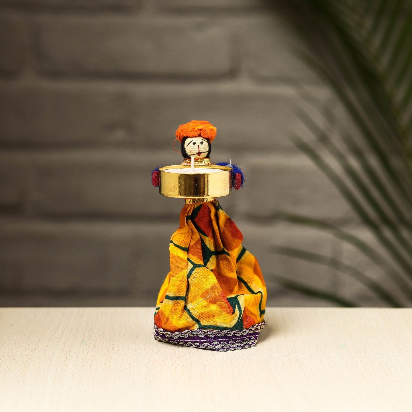 Rajasthani Puppet Couple Handmade Tealight Candle Holders