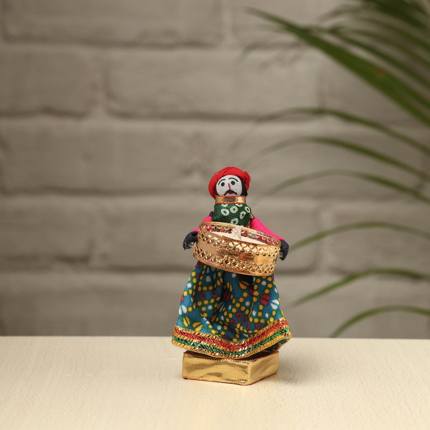 Rajasthani Puppet Couple Handmade Tealight Candle Holders (Set of 2)
