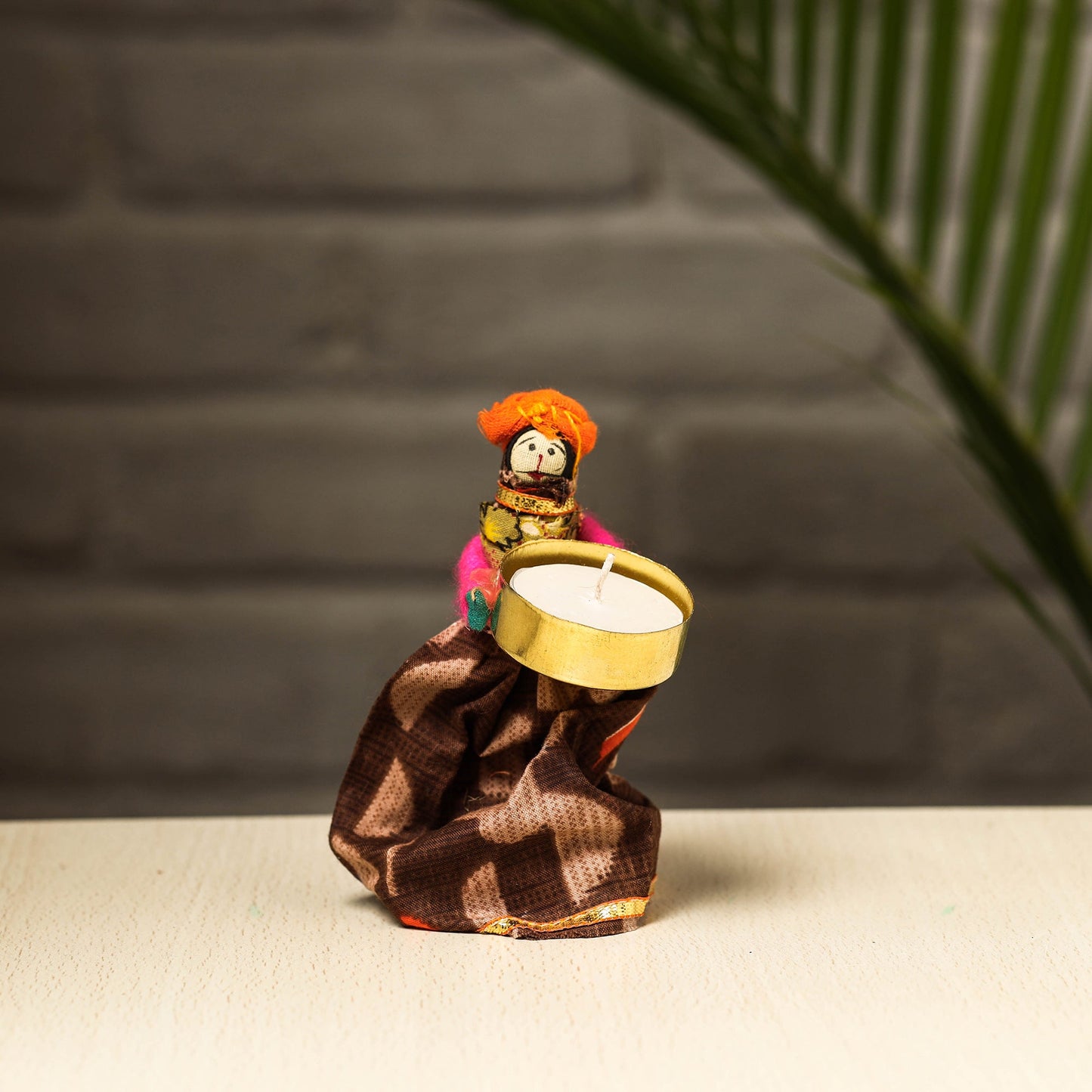 Rajasthani Puppet Couple Handmade Tealight Candle Holders