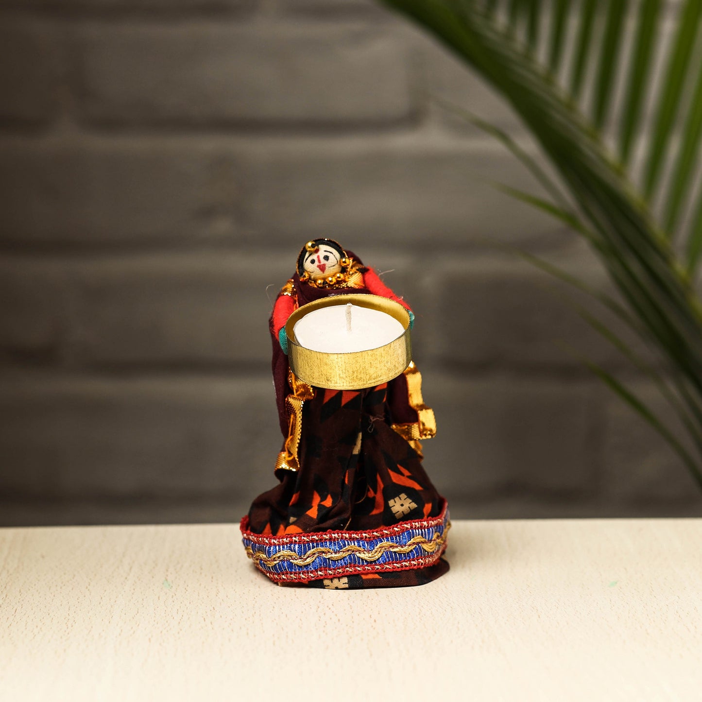 Rajasthani Puppet Couple Handmade Tealight Candle Holders