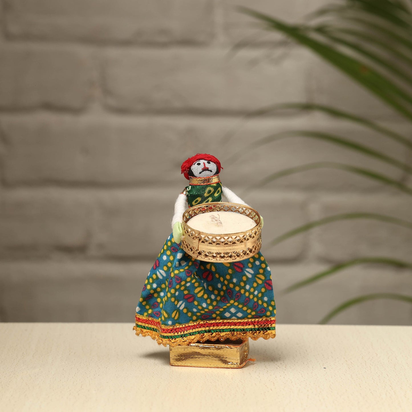 Rajasthani Puppet Couple Handmade Tealight Candle Holders (Set of 2)