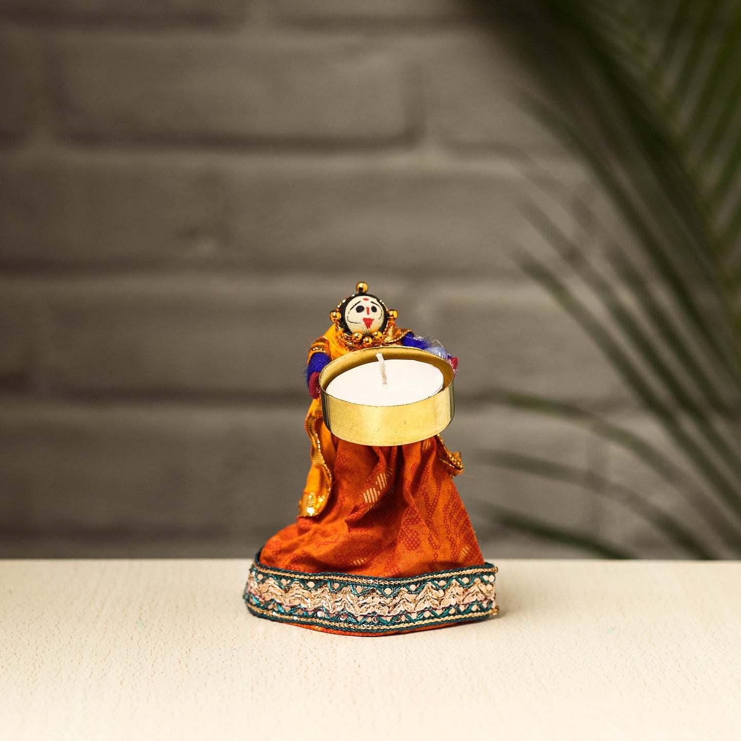 Rajasthani Puppet Couple Handmade Tealight Candle Holders