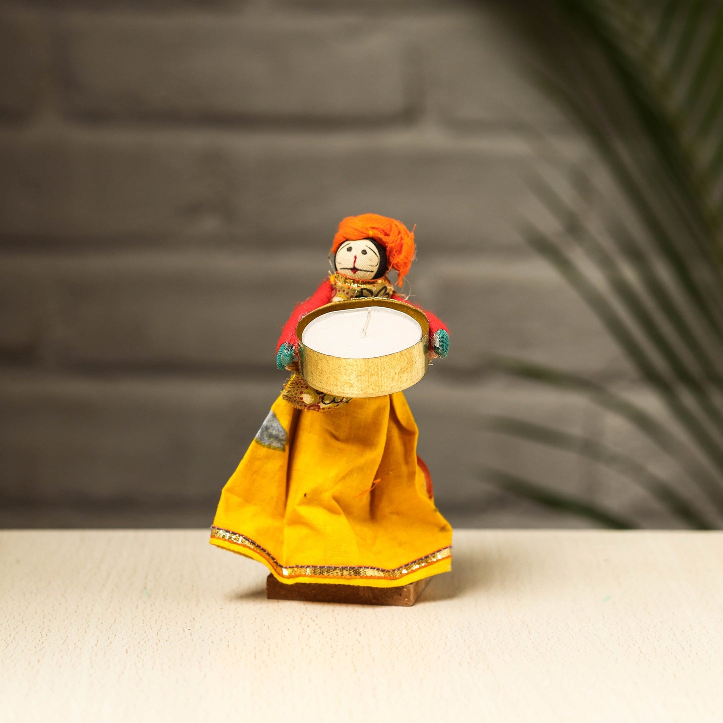 Rajasthani Puppet Couple Handmade Tealight Candle Holders