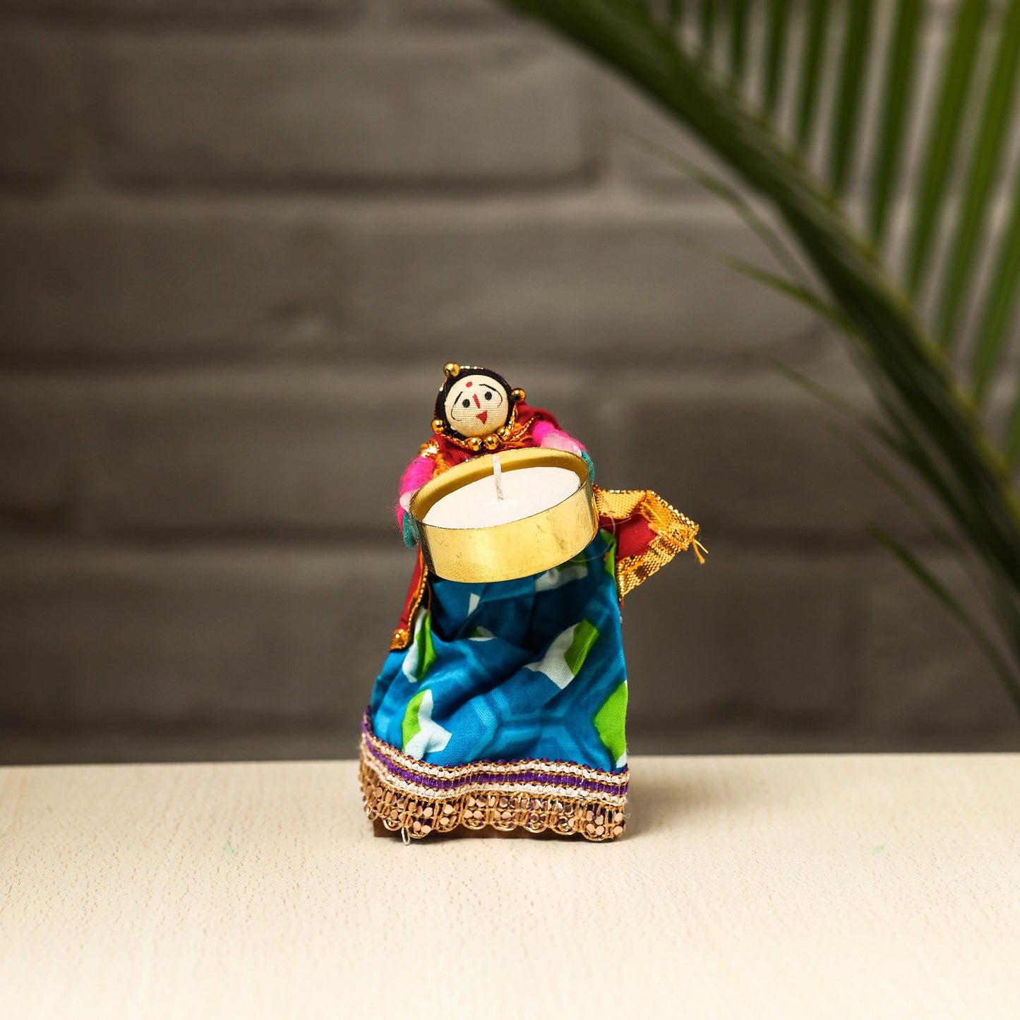 Rajasthani Puppet Couple Handmade Tealight Candle Holders