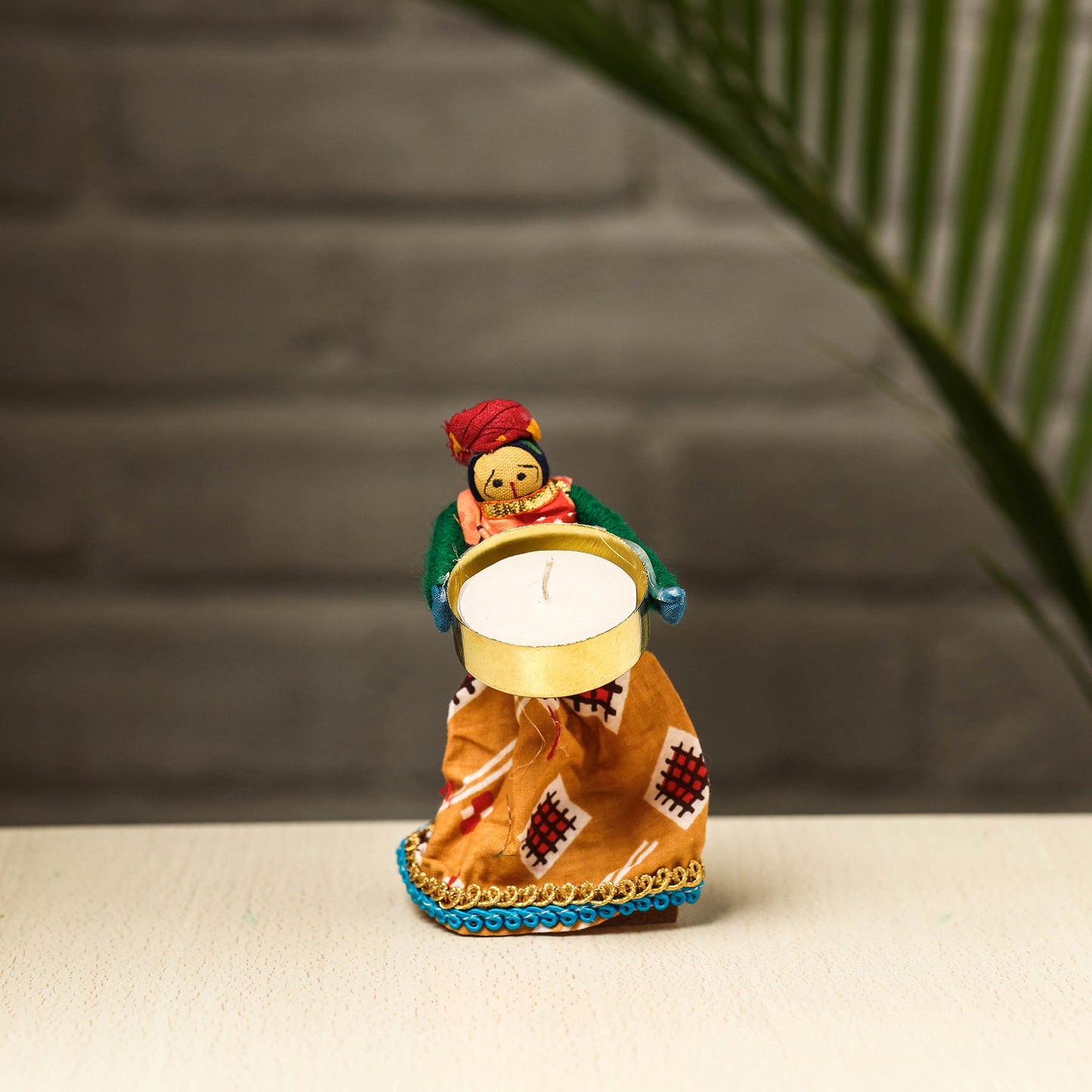 Rajasthani Puppet Couple Handmade Tealight Candle Holders