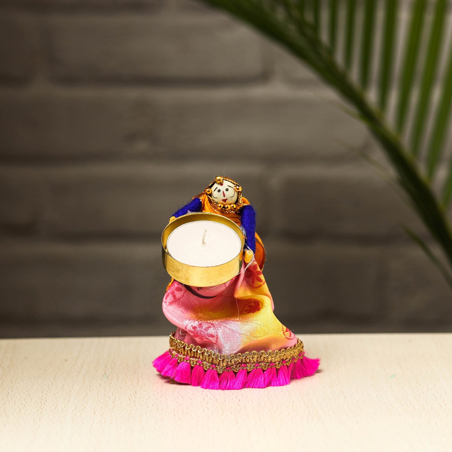 Rajasthani Puppet Couple Handmade Tealight Candle Holders