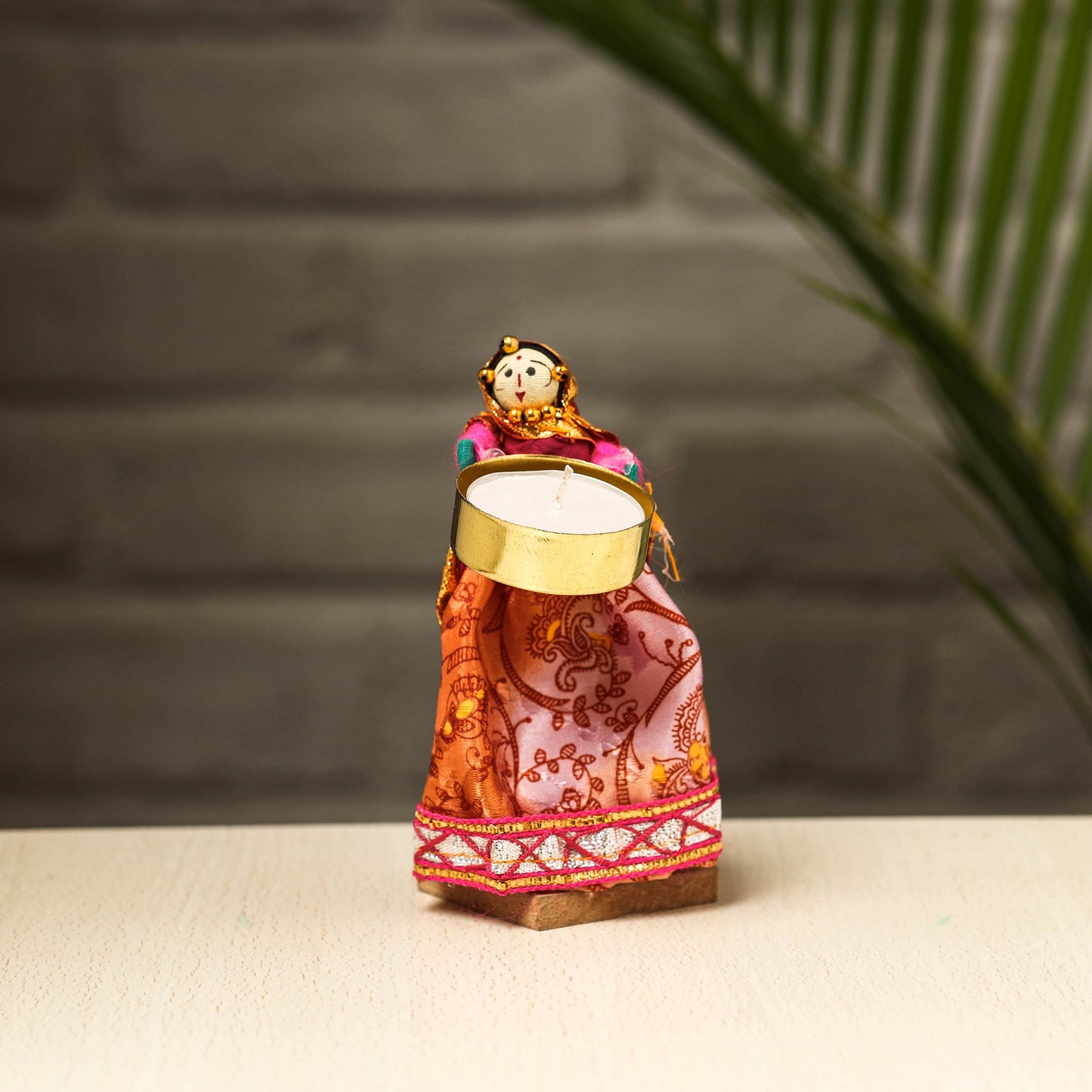 Rajasthani Puppet Couple Handmade Tealight Candle Holders