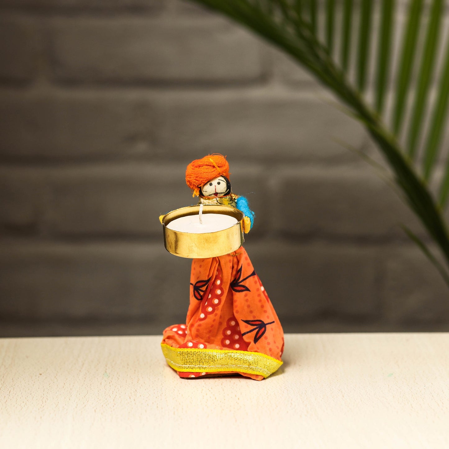 Rajasthani Puppet Couple Handmade Tealight Candle Holders