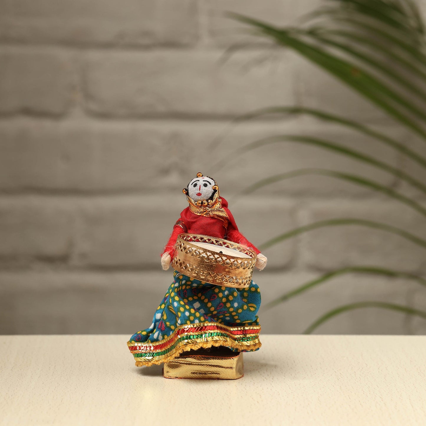 Rajasthani Puppet Couple Handmade Tealight Candle Holders (Set of 2)