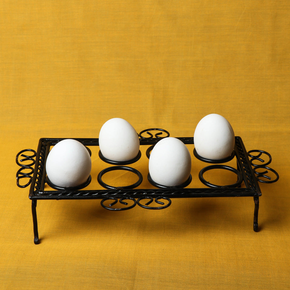 Bastar Tribal Wrought Iron Egg Holder