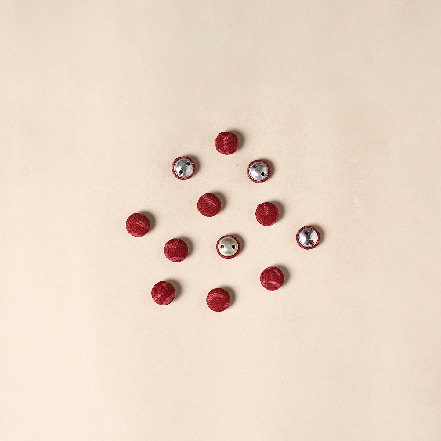 Red Handmade Fabric Button Small at iTokri